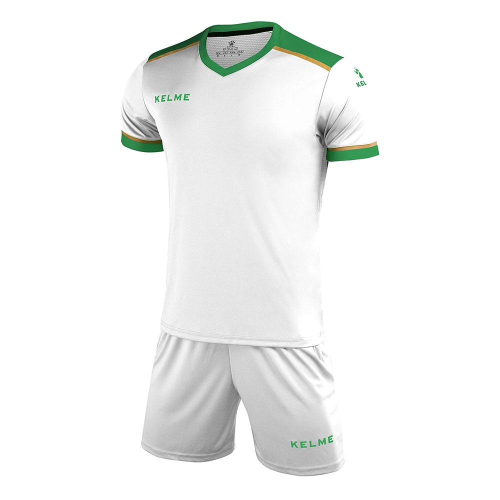 Форма футб. взросл. KELME, 3871001-105-M, р.M, 100% полиэстер, бело-зеленый