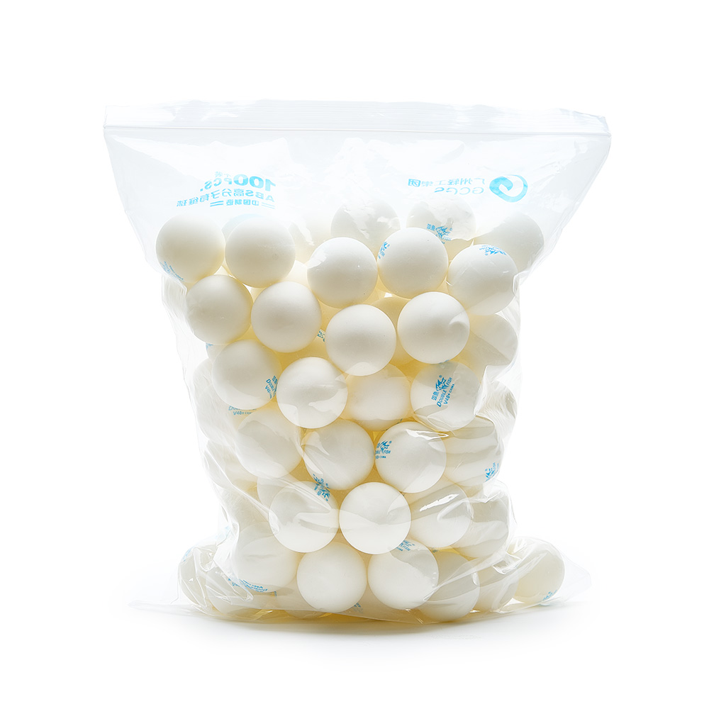 Мяч для наст.тенниса DOUBLE FISH No-Star Ball,арт.V40+PU,.упак.100 шт., ПУ-пакет,белый