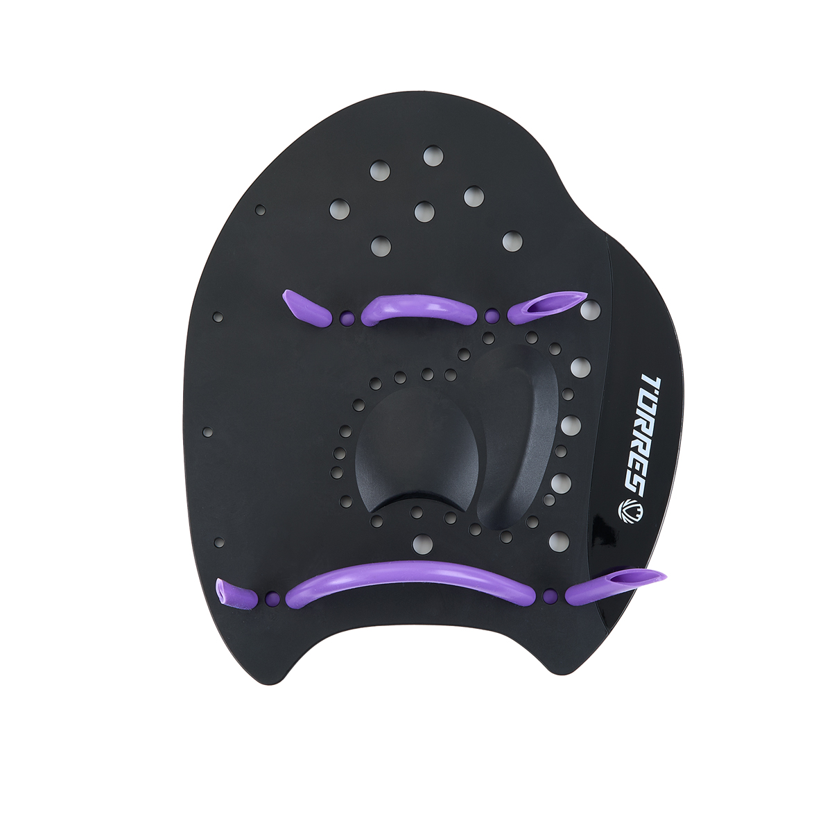 Лопатки для плавания TORRES, Арт.SWP112403BL, р.L, черно-фиолетовый