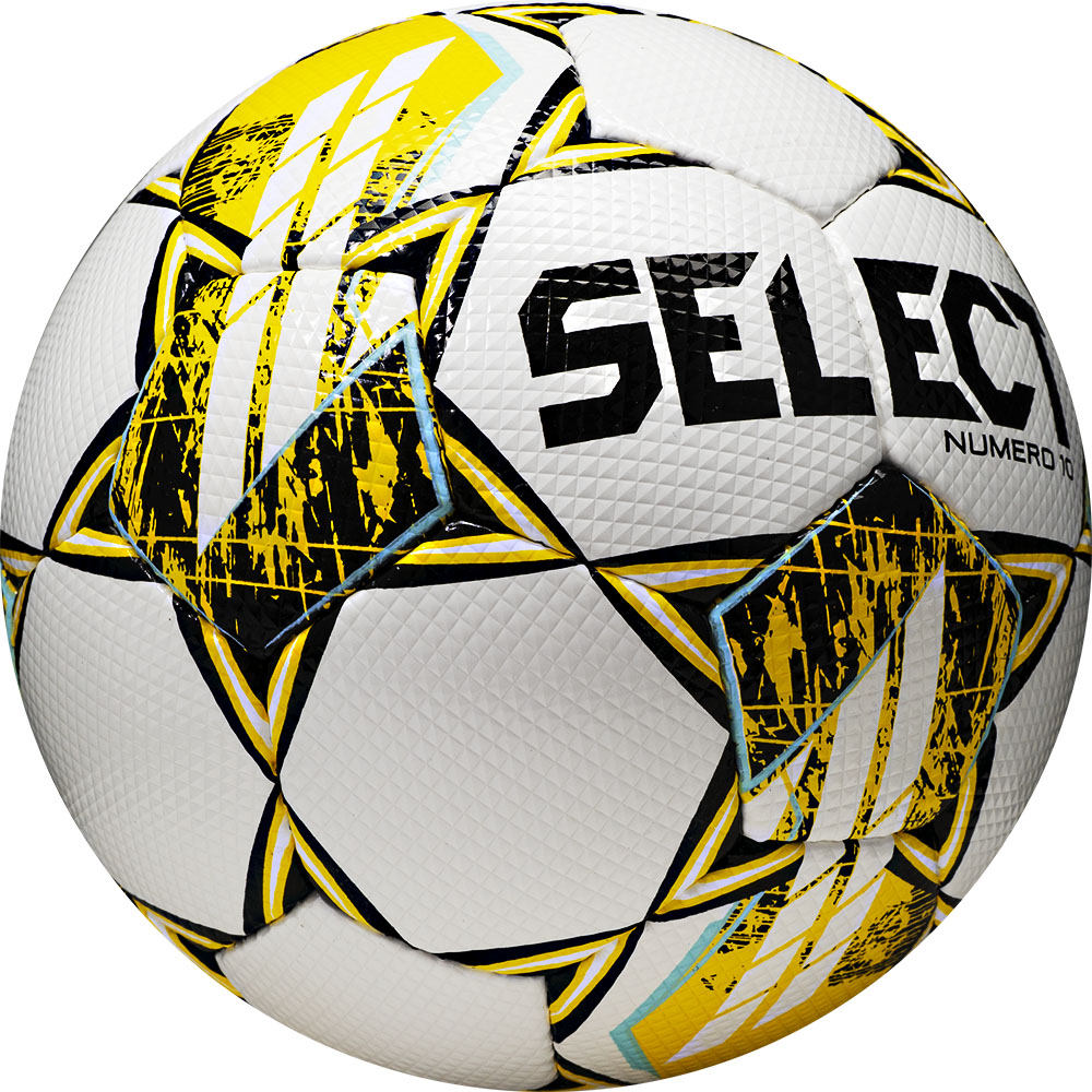 Мяч футб. SELECT Numero 10 V23, 0574060005, р.4, 32п, ПУ, руч. сш, бело-желтый