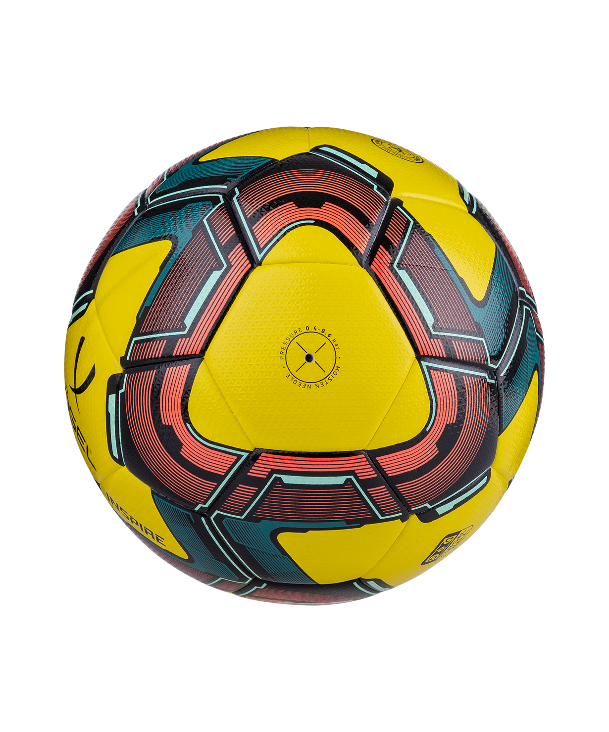 Мяч футзальный JOGEL Inspire №4, желтый/черный/красный, размер 4