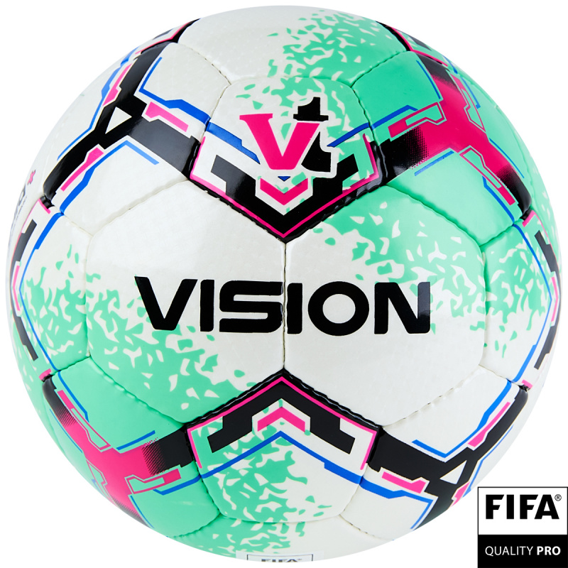 Мяч футзал. VISION SALA+, FIFA Quality Pro, FS324084 р.4, 32 п. PU, 4 подкл.сл, руч.сшив.,бело-зелен