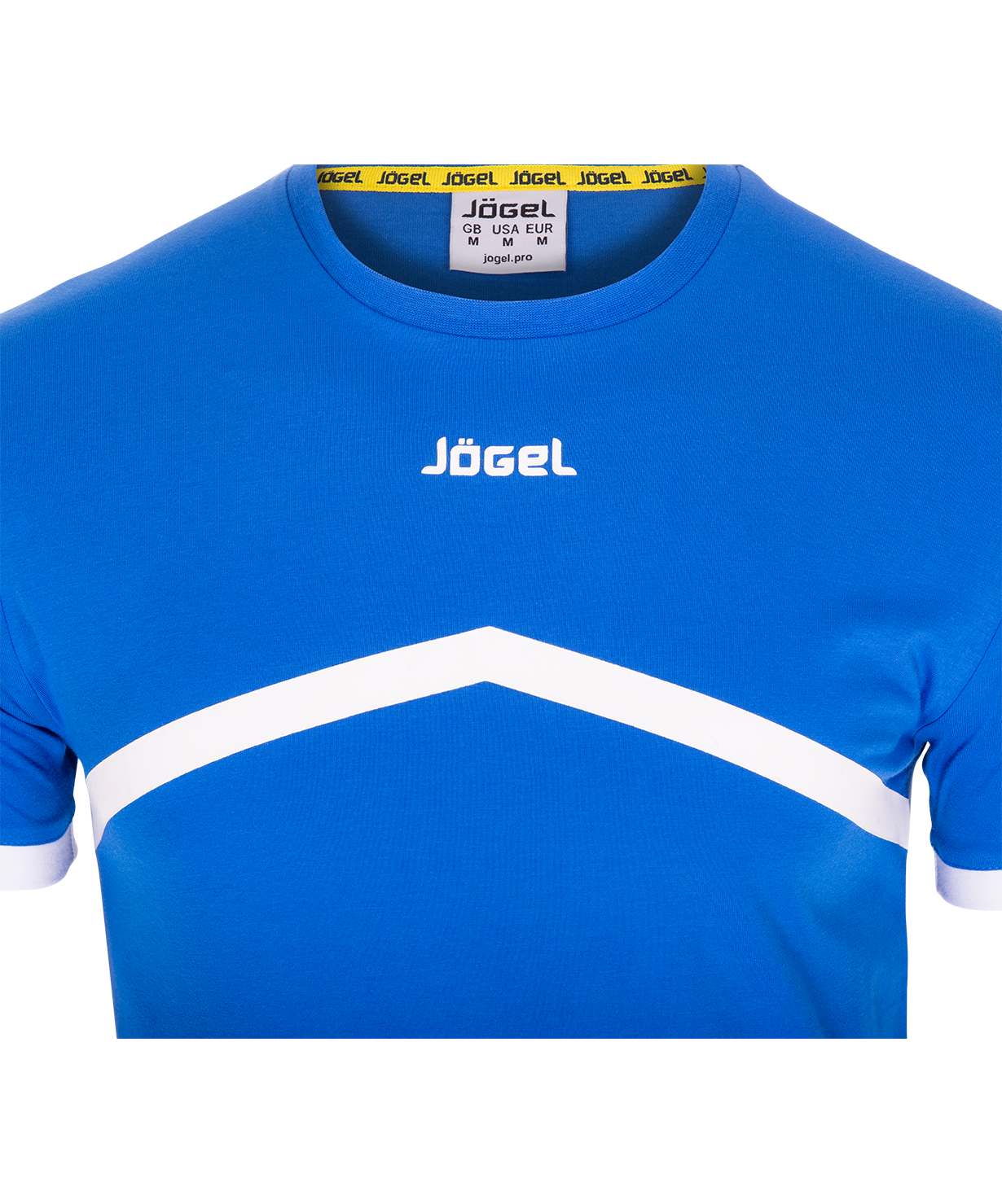 Футболка тренировочная JCT-1040-071, хлопок, синий/белый, размер L