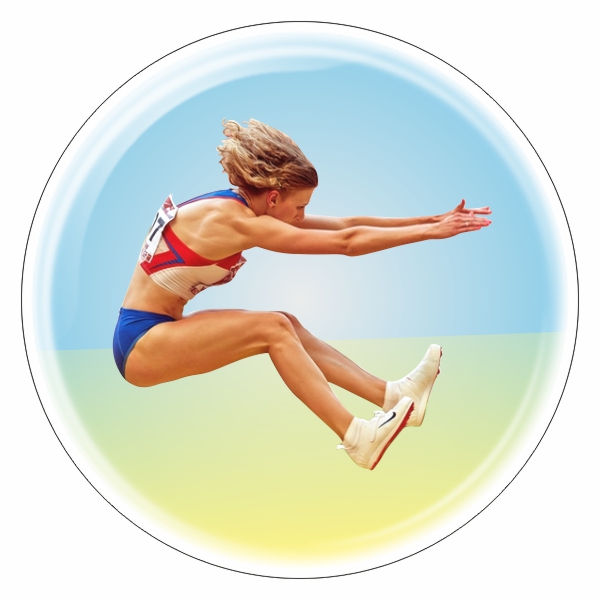 Эмблема D2-PL-010 прыжки в длину (D-50 мм)