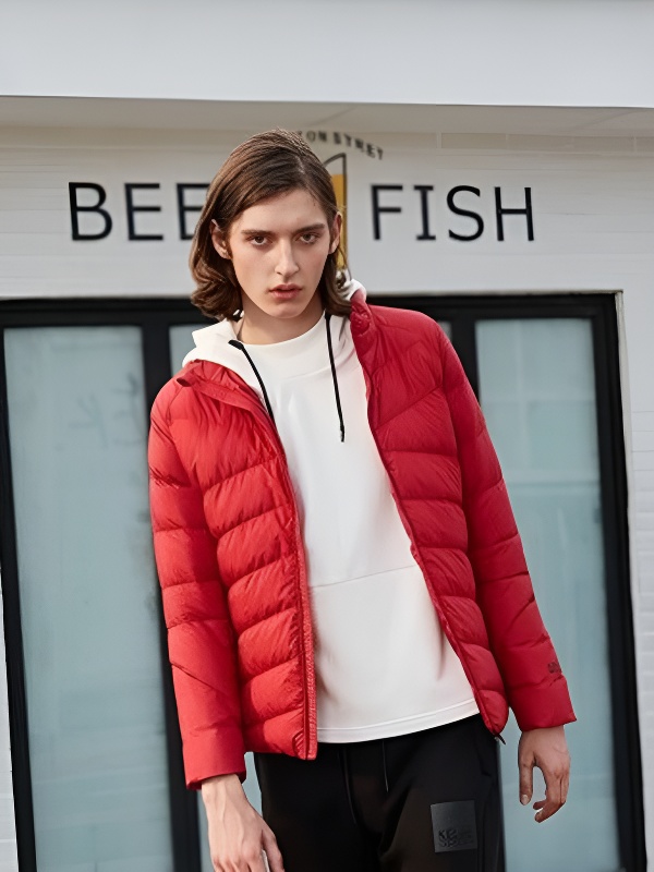 Пуховик KELME Men's Light Down Jacket Burgundy