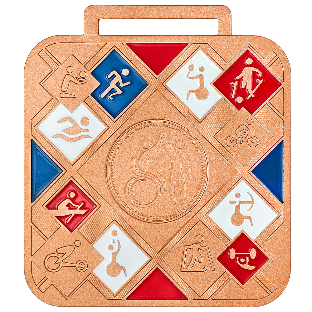 Медаль MZP 525-90/BM адаптивный спорт (75х68мм, s-2 мм)