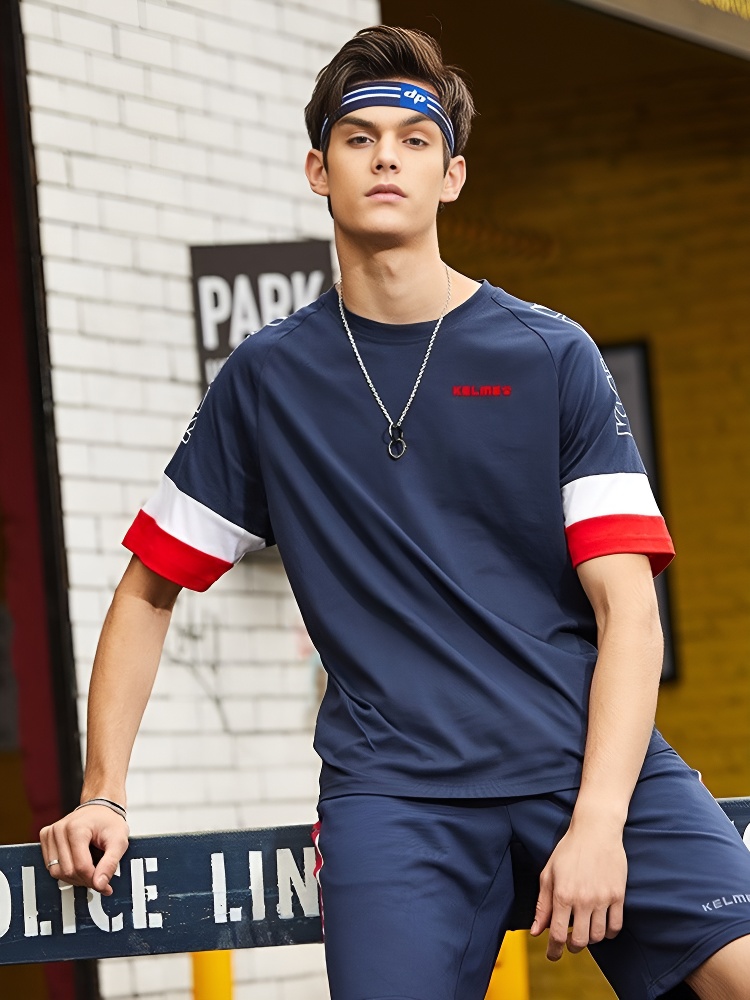 Футболка KELME Men's Short Sleeve T-Shirt Dark Blue