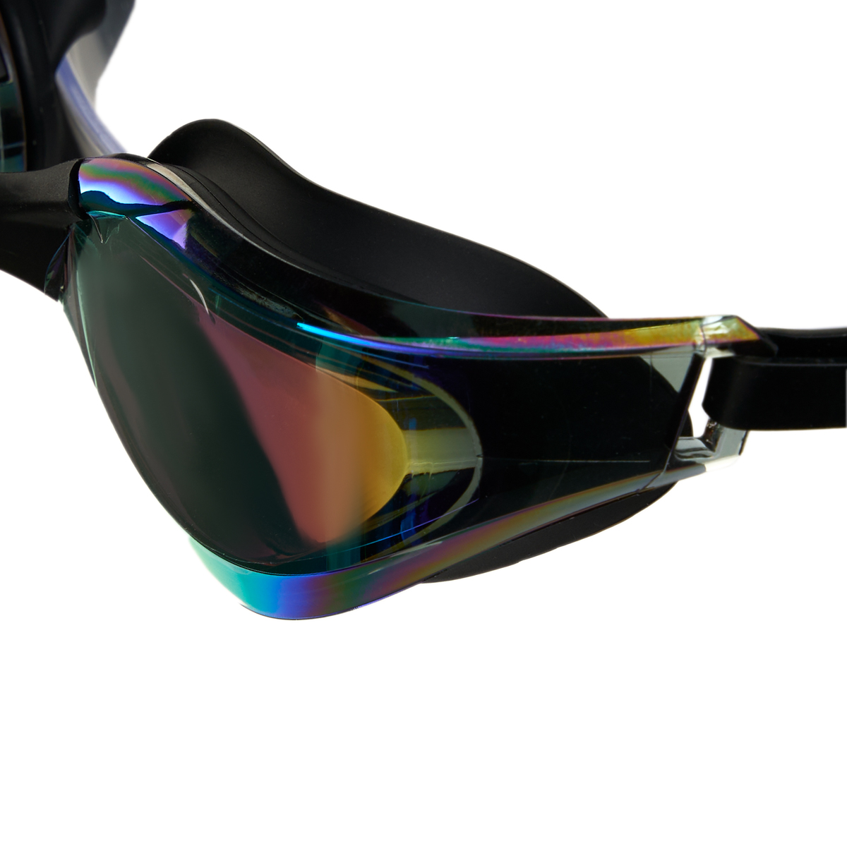 Очки для плав.TORRES Pro, SW-32521MR, зерк.линзы.,чёрная оправа, дв.рег.ремешок