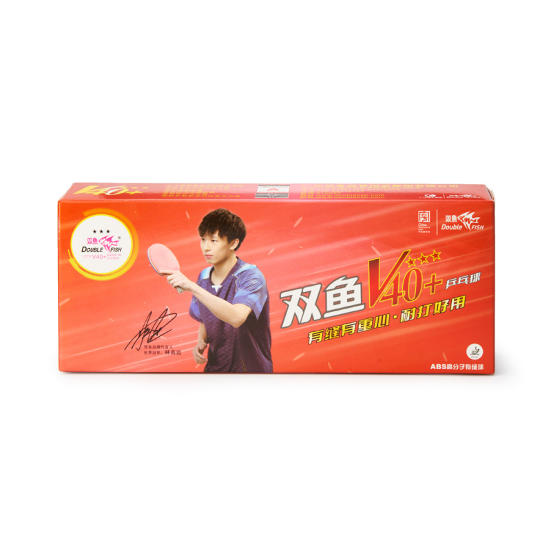 Мяч для наст. тенниса DOUBLE FISH 3***, V111F10, диам. V40+мм, ITTF Appr,плаcтик,упак.10 шт,белый