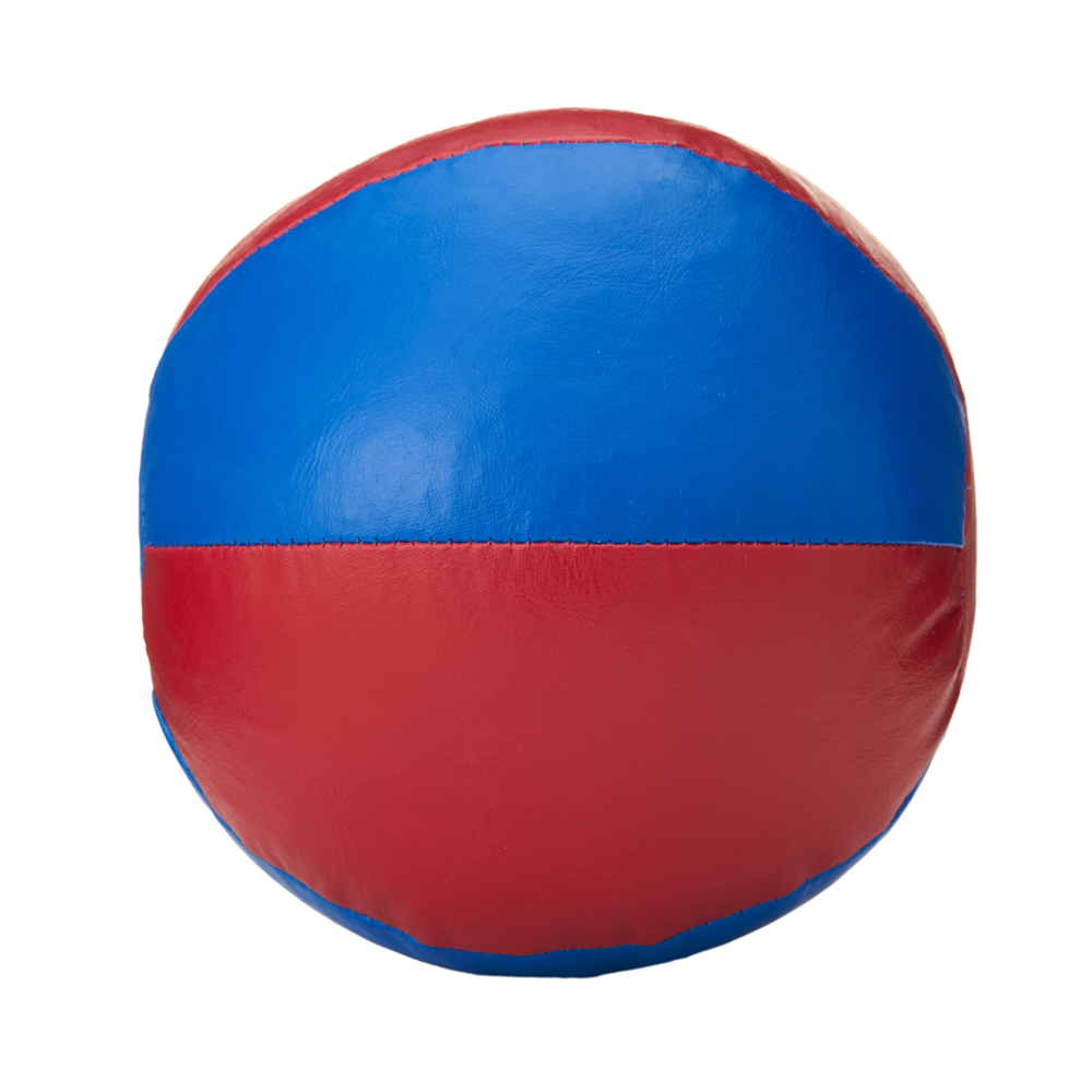 Медбол 3C144-K64, 2кг, иск.кожа, наполнитель резиновая крошка, диам. 19 см, маш сшивка, сине-красный