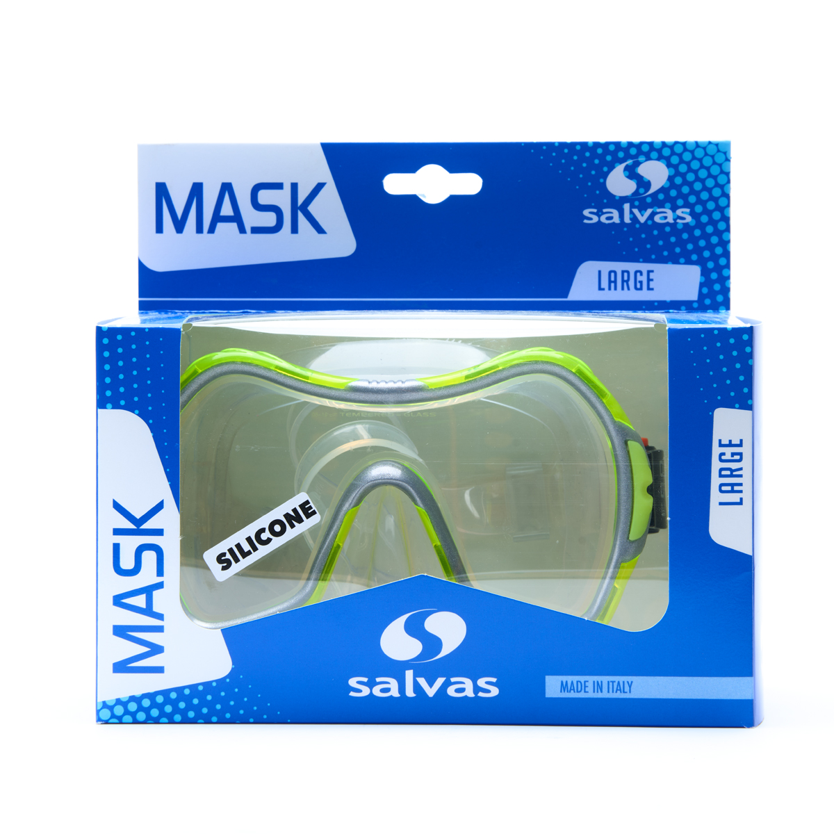 Маска для плав. Salvas Viva Sr Mask, CA535S1GYSTH,закален.стекло, силикон, р.Senior, желтый