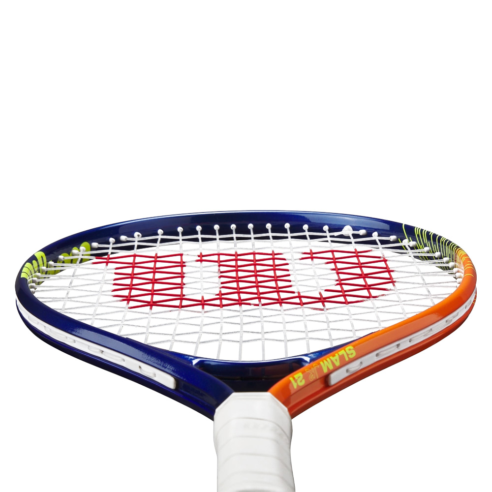 Ракетка б/т дет. Wilson Slam Jr 21, WR172010U, для дет.5-6 лет, алюминий,со струнами, т.сине-оранж