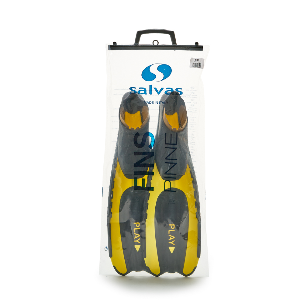 Ласты для плав. Salvas Play Fin, BA12836GGSTS,TPR и Technoflex, р.36-37, жёлтый