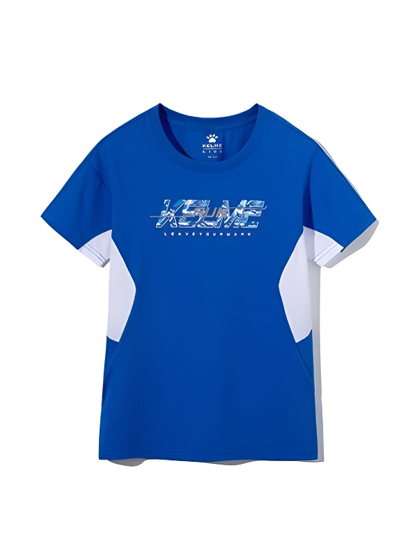 Детская футболка KELME Running Short Sleeve T-Shirt Kid Blue