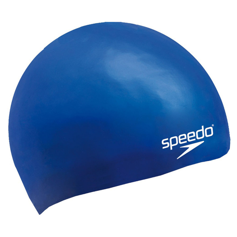 Шапочка для плав. дет. SPEEDO Plain Moulded Silicone Cap Jr, 8-709900002, СИНИЙ, силикон