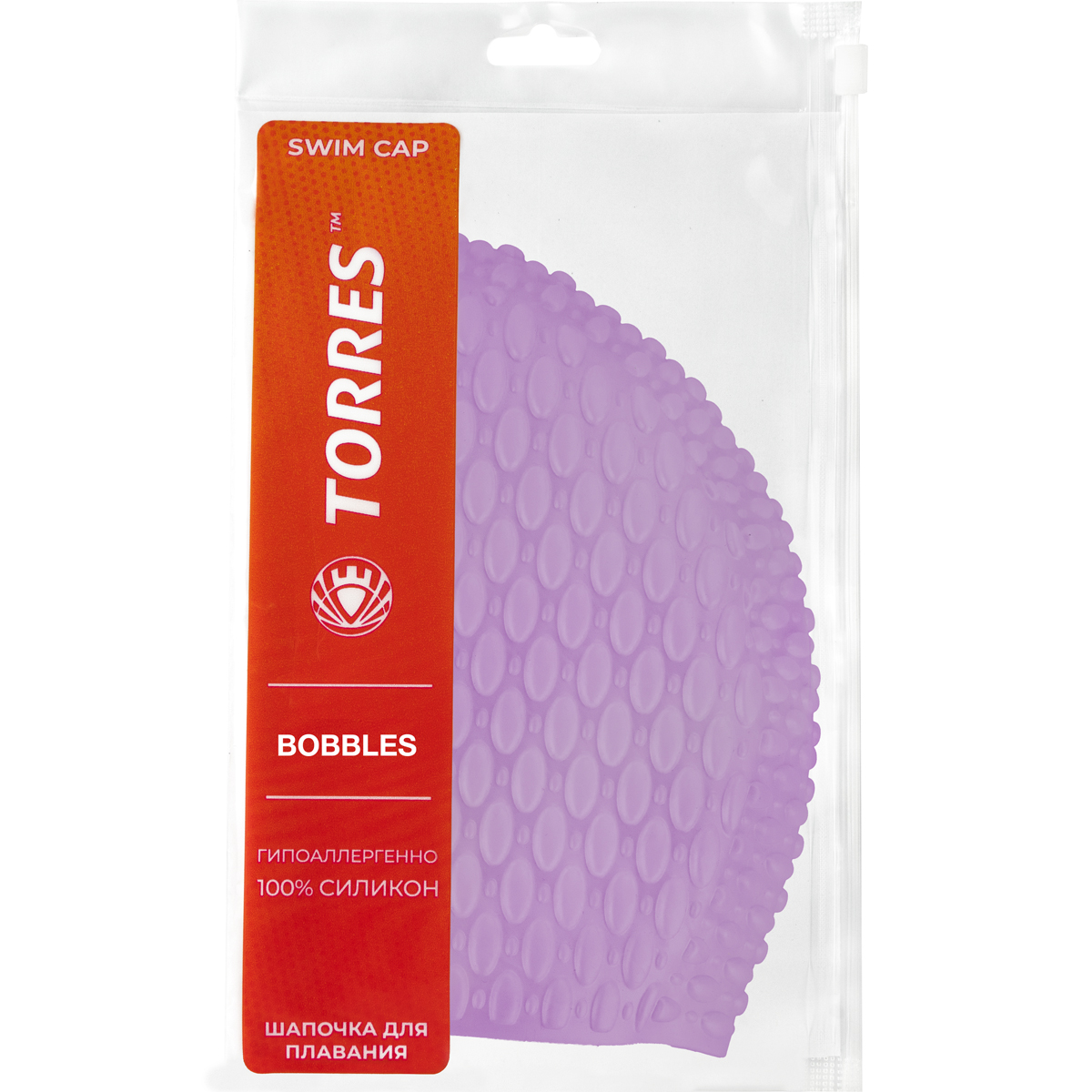 СЦ*Шапочка для плав. TORRES Bobbles, SW-12204VL, сиреневый, силикон