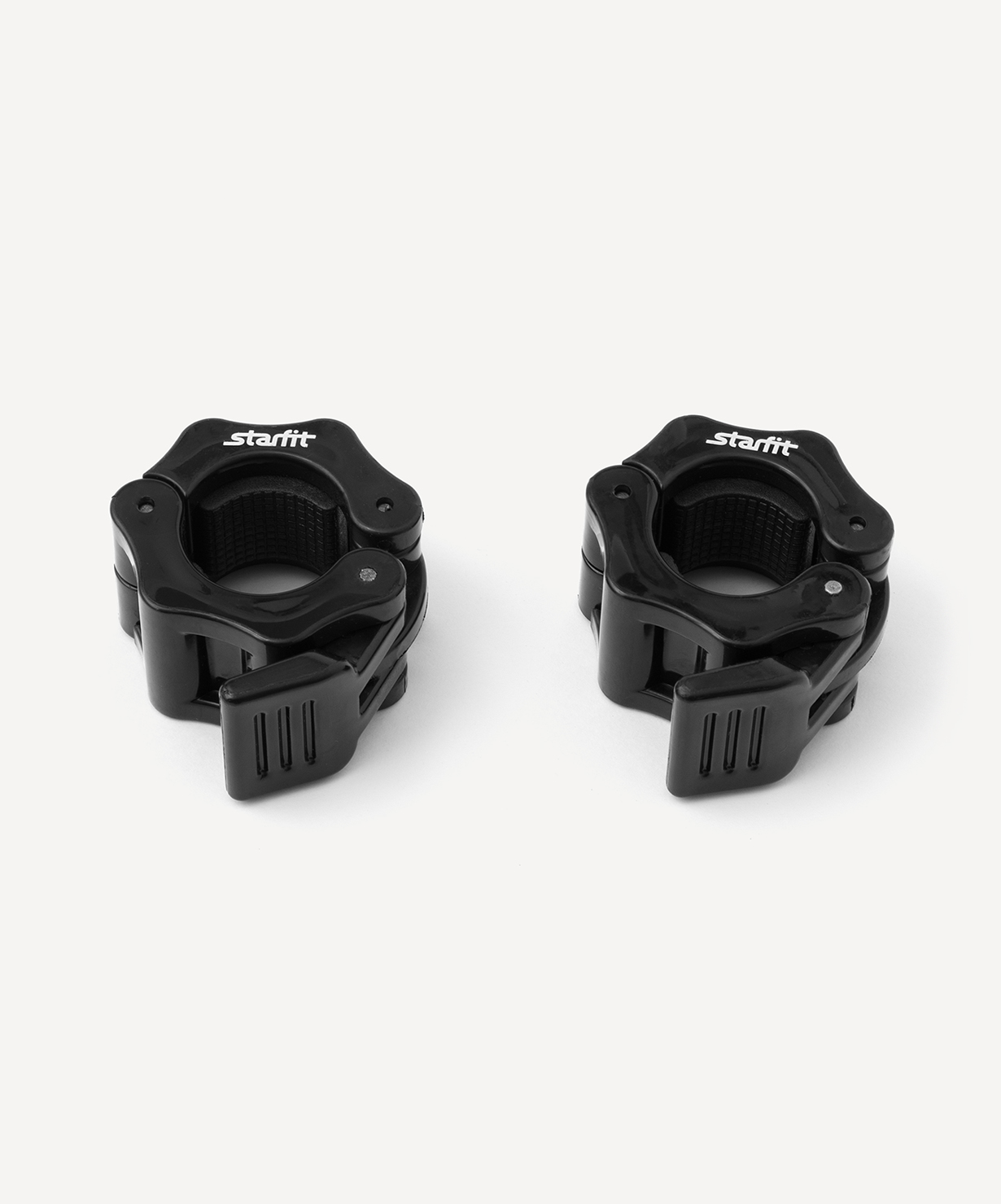 Замки с фиксатором для грифа STARFIT BB-109, d=26 мм, пластиковые, черный, 2 шт.