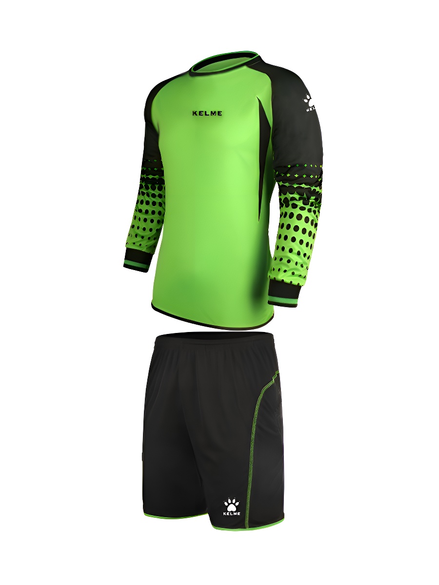 Детская вратарская форма KELME Long Sleeve Football Goalkeeper Suit (Light Green/Black)