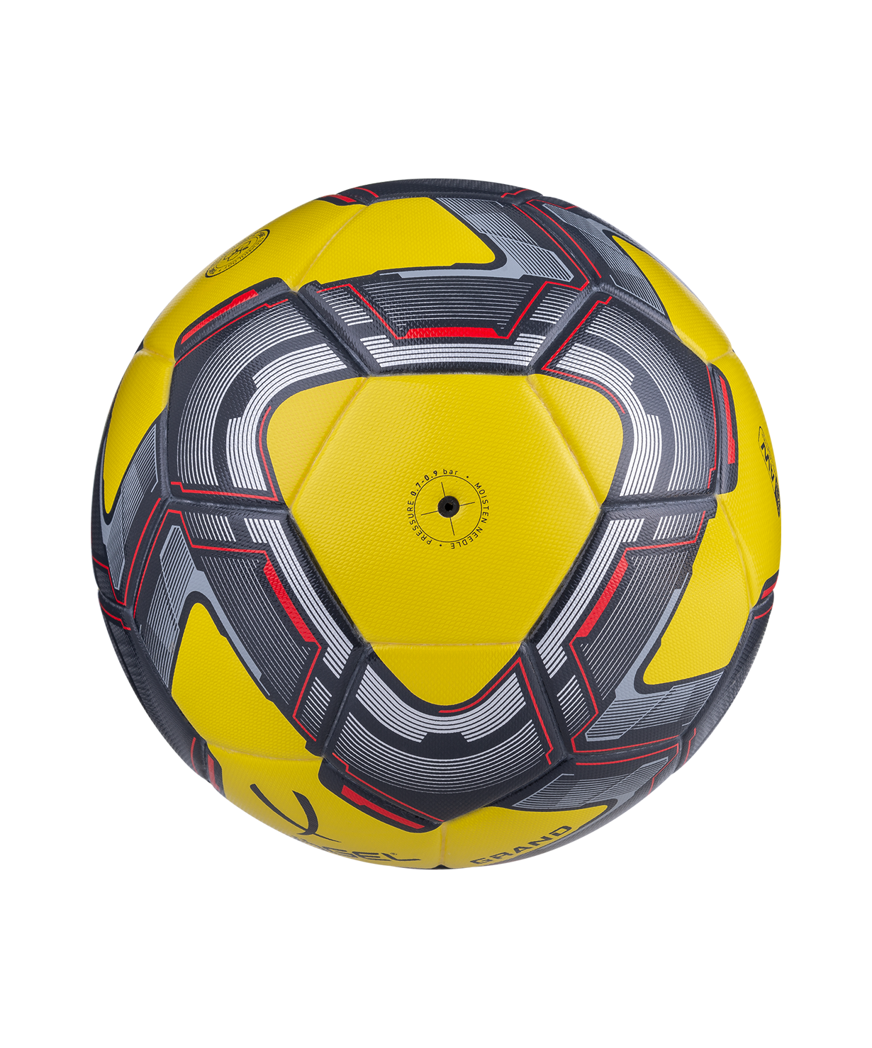 Мяч футбольный JOGEL Grand №5, желтый/серый/красный, размер 5