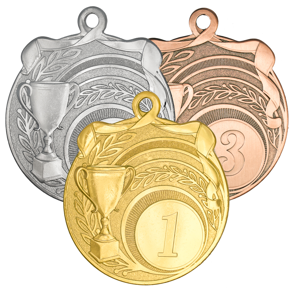 Комплект медалей MZ 44-65 (G,S,B) (D-65мм, D-25мм, s-2,5мм)