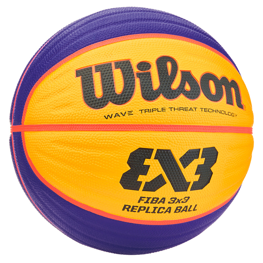 Мяч баск. WILSON FIBA3x3 Replica, WTB1033XB, р.6, резина, бутил. камера, желто-синий