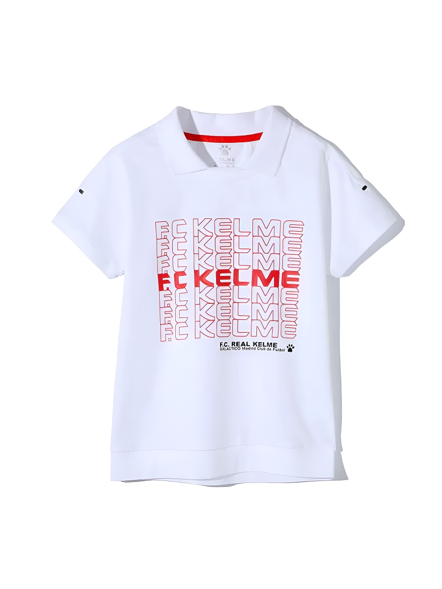 Детская футболка-поло KELME Boys Short Sleeve T-Shirt White