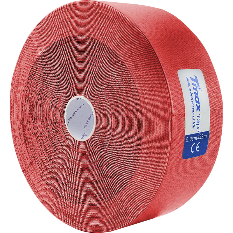 Тейп кинезиологический Tmax 22m Extra Sticky Red (5 см x 22 м),арт.223298, красный