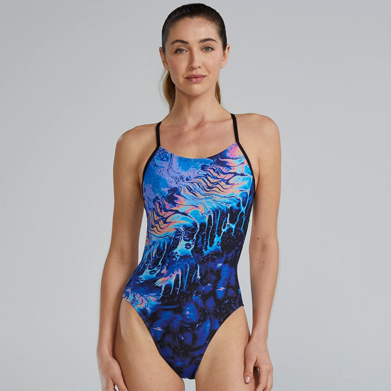 Купальник слитный TYR Crypta  Cutoutfit, P04068-434, р.36 (рос.48), фиолетовый