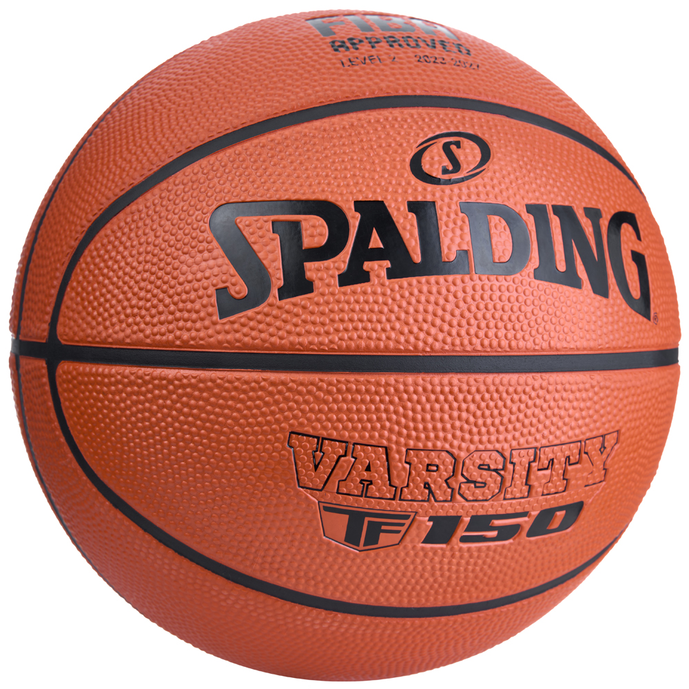 Мяч баск. SPALDING TF-150 Varsity Logo FIBA 84421z, р.7, FIBA Approved, резина, коричнево-черный