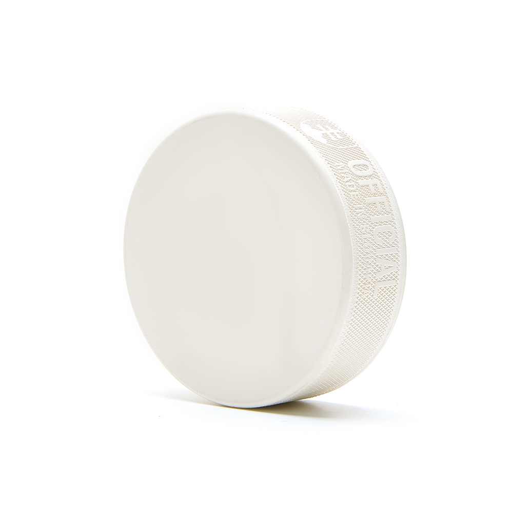 Шайба хоккейная тренир. VEGUM, 304 3113, оф.стандарт, диам.75мм, выс.25мм, вес 165гр, резина, белая