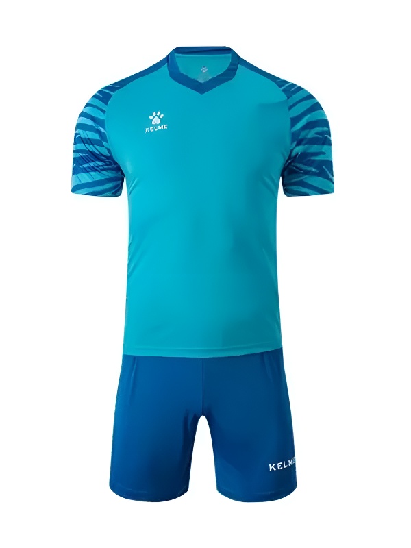 Футбольная форма KELME Short Sleeve Football Uniform (Light Blue/Blue)