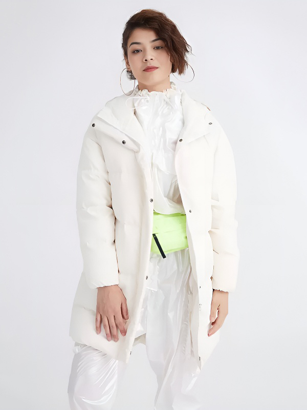 Пуховик KELME Women's Long Down Jacket White