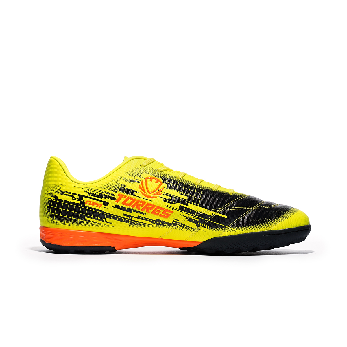 Бутсы футб.(многошиповки) TORRES COPA-J подр. TS234237-614-37, р.37, резина,ПУ,текстиль, чёрно-жёлт.
