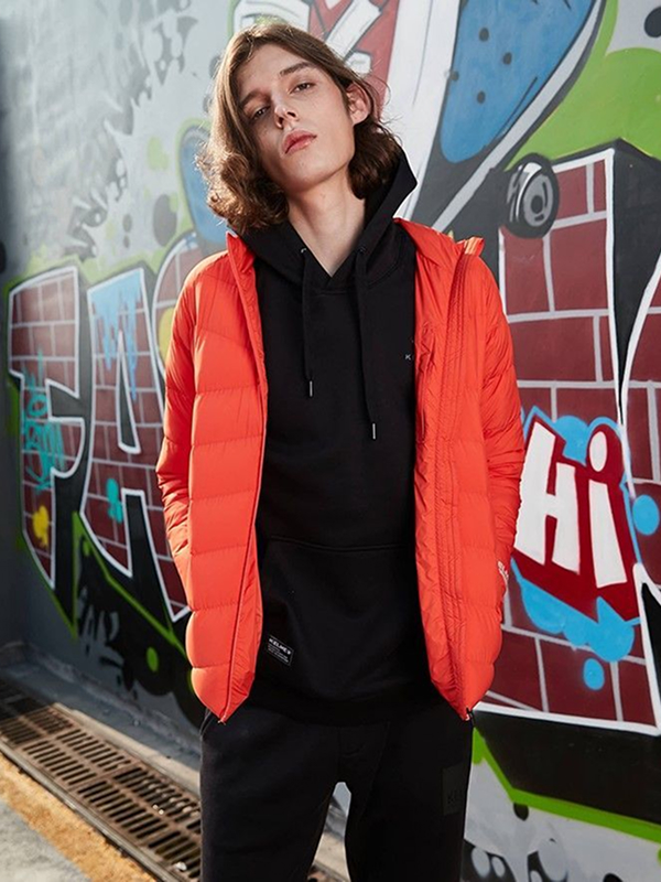 Пуховик KELME Men's Light Down Jacket Orange