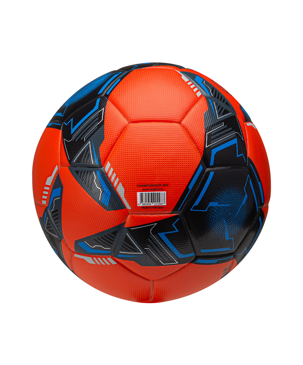 Мяч футбольный JOGEL Championship №5, оранжевый/синий/черный, размер 5