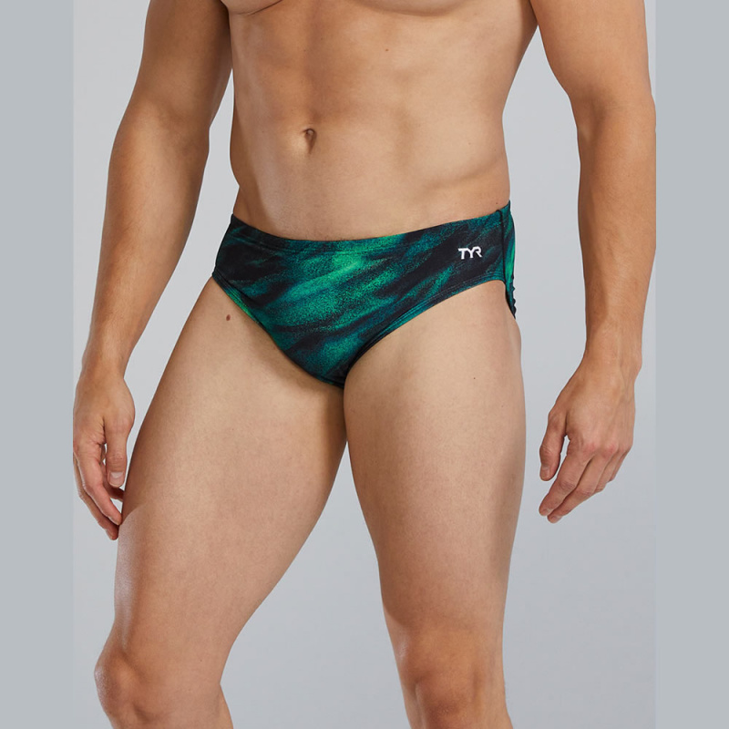Плавки TYR Soren Durafast Elite Brief, RSOR7A-310, р.34 (рос.50), полиэстер, спандекс, зеленый