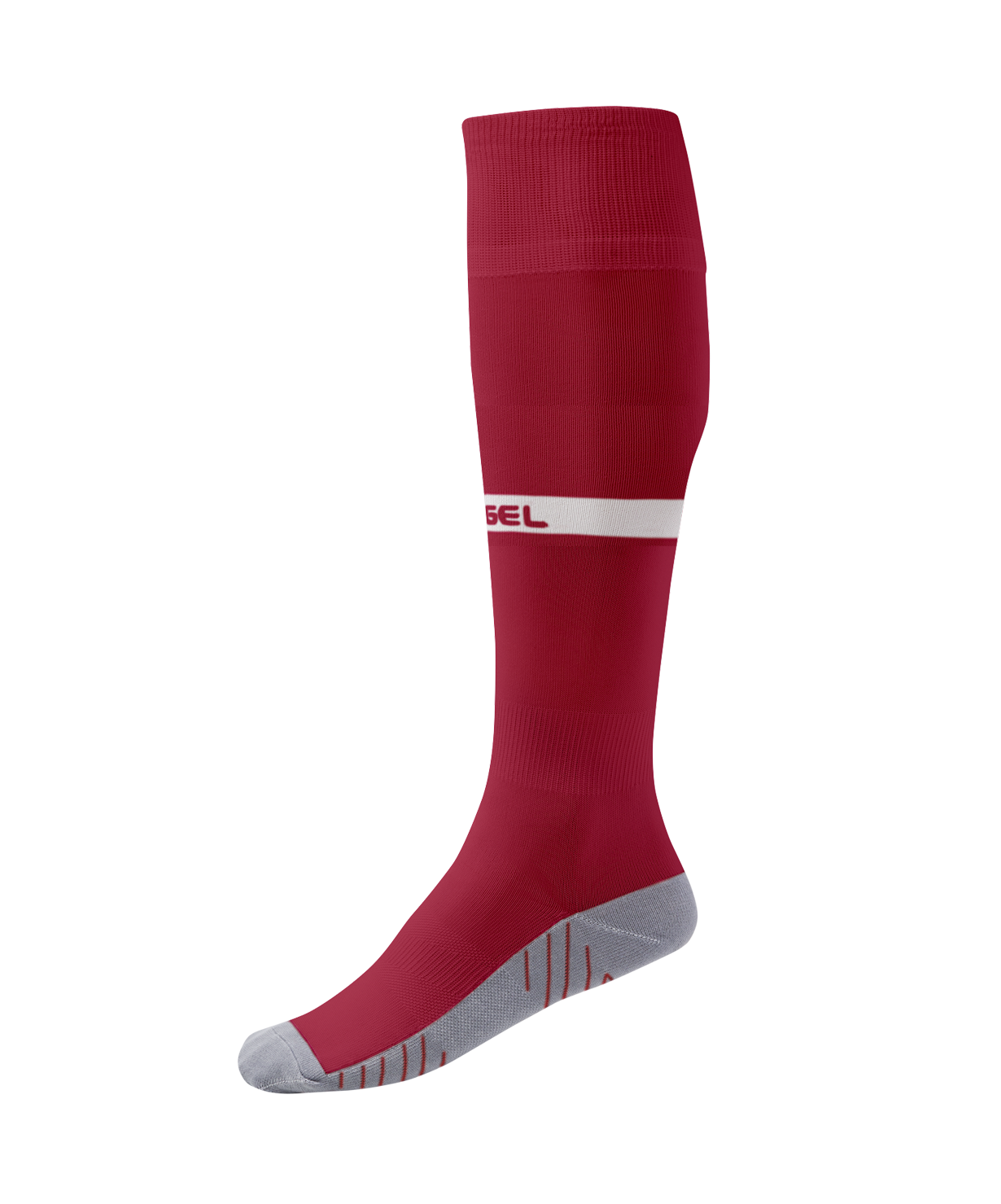 Гетры футбольные JOGEL CAMP ADVANCED SOCKS, гранатовый/белый