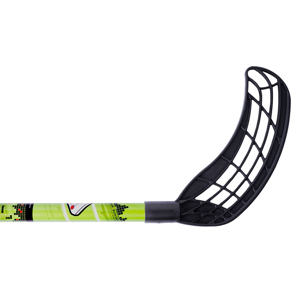 Клюшка для флорбола RealStick Player, MR-KF-Pl95, 95см, прямой крюк, композит, черно-салатовый