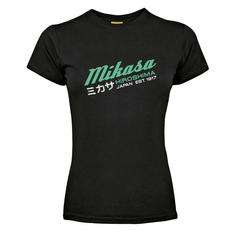 Футболка жен. MIKASA MT296-049-M, р.M, 100% хлопок, черный