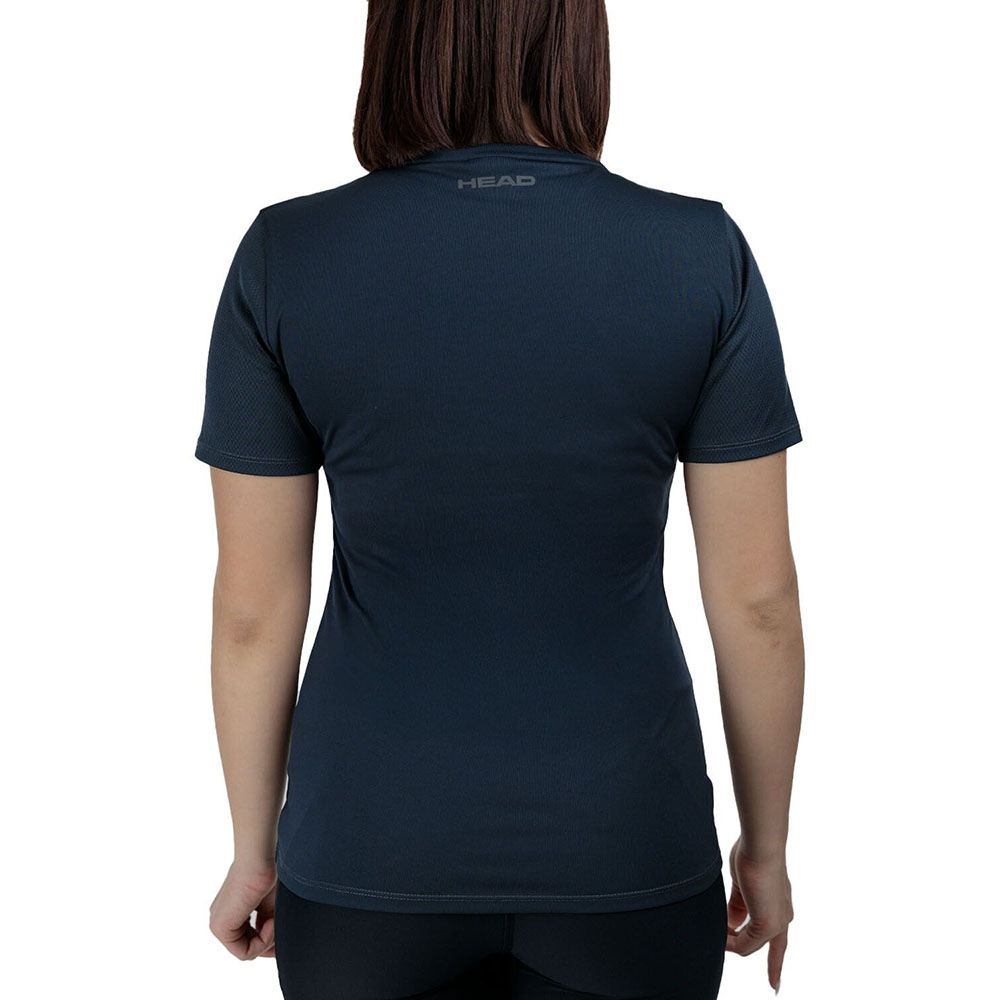 Футболка женская HEAD Club 22 T-Shirt W 814725-NV-XL, р.XL, 100% полиэстер, темно-синий