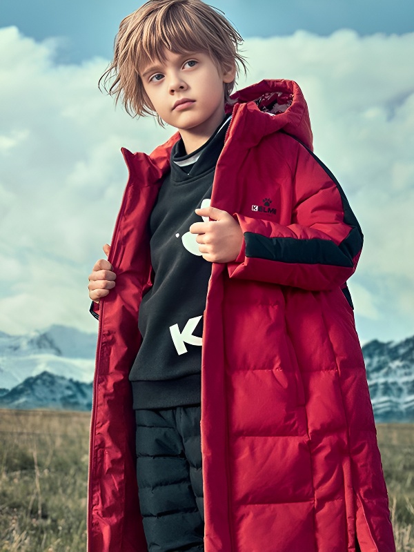 Детский пуховик KELME Boy's Mid-Length Down Jacket Red