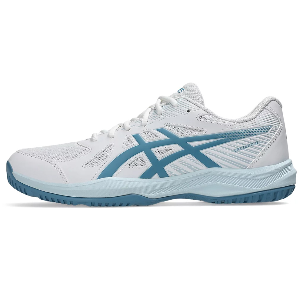 Кроссовки ASICS Upcourt 6 1071A104 105,р.9,5 (рос.42),иск.кожа, текстиль, бело-бирюзов
