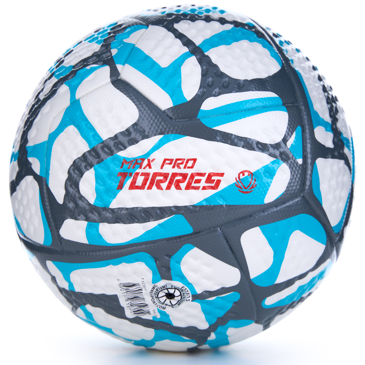 Мяч футб. TORRES MAX Pro, F323415, р.5, EПУ (микрофибра),4 сл, 12 п, термосшивка, бело-голубой