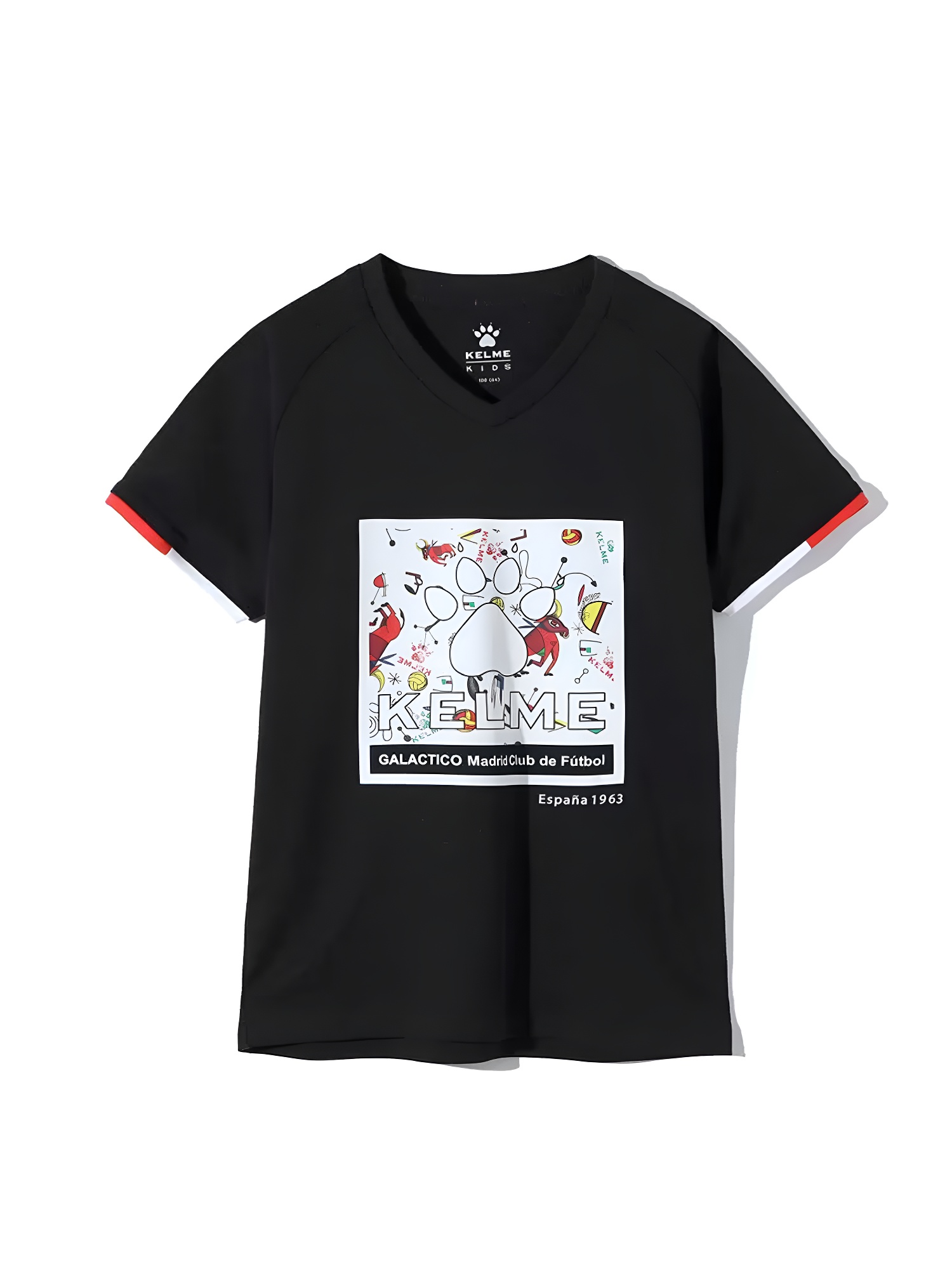 Детская футболка KELME Boys Short Sleeve T-Shirt Black