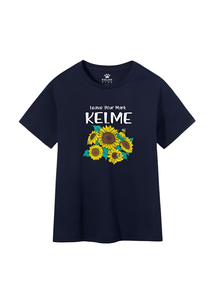 Детская футболка KELME Short Sleeve T-Shirt Kid Dark Blue