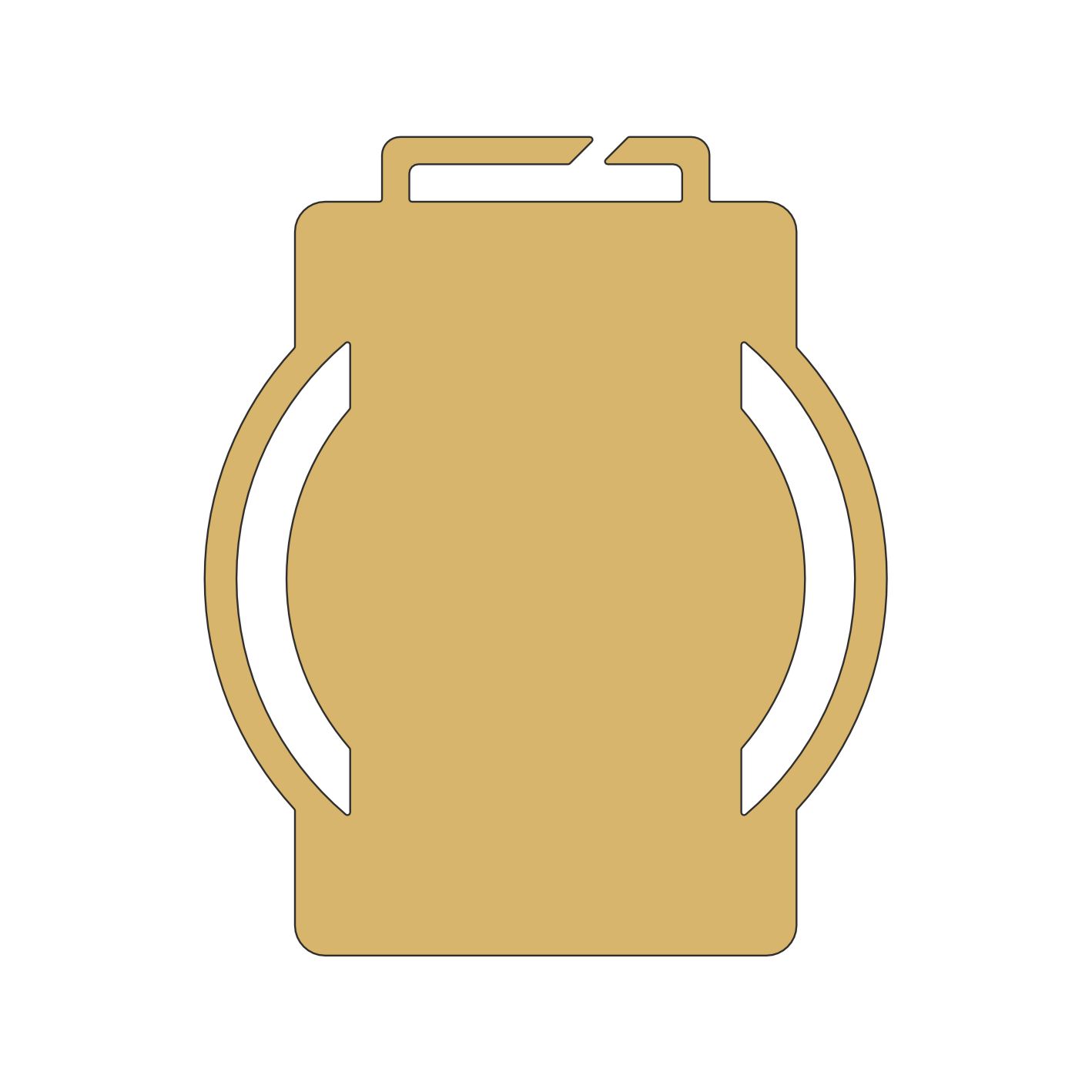 Заготовка медали MZP 849-90/GM под УФ печать (75x90 мм, s-2 мм)