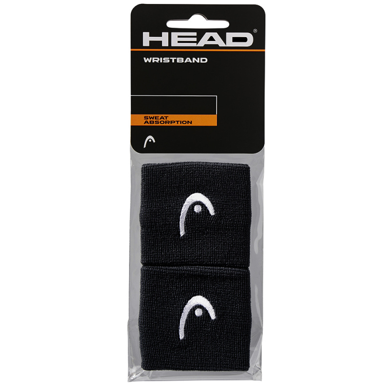 Напульсники HEAD 2,5", 285050-BK, ширина 7см, 90% нейлон, 10% эластан, пара, черный