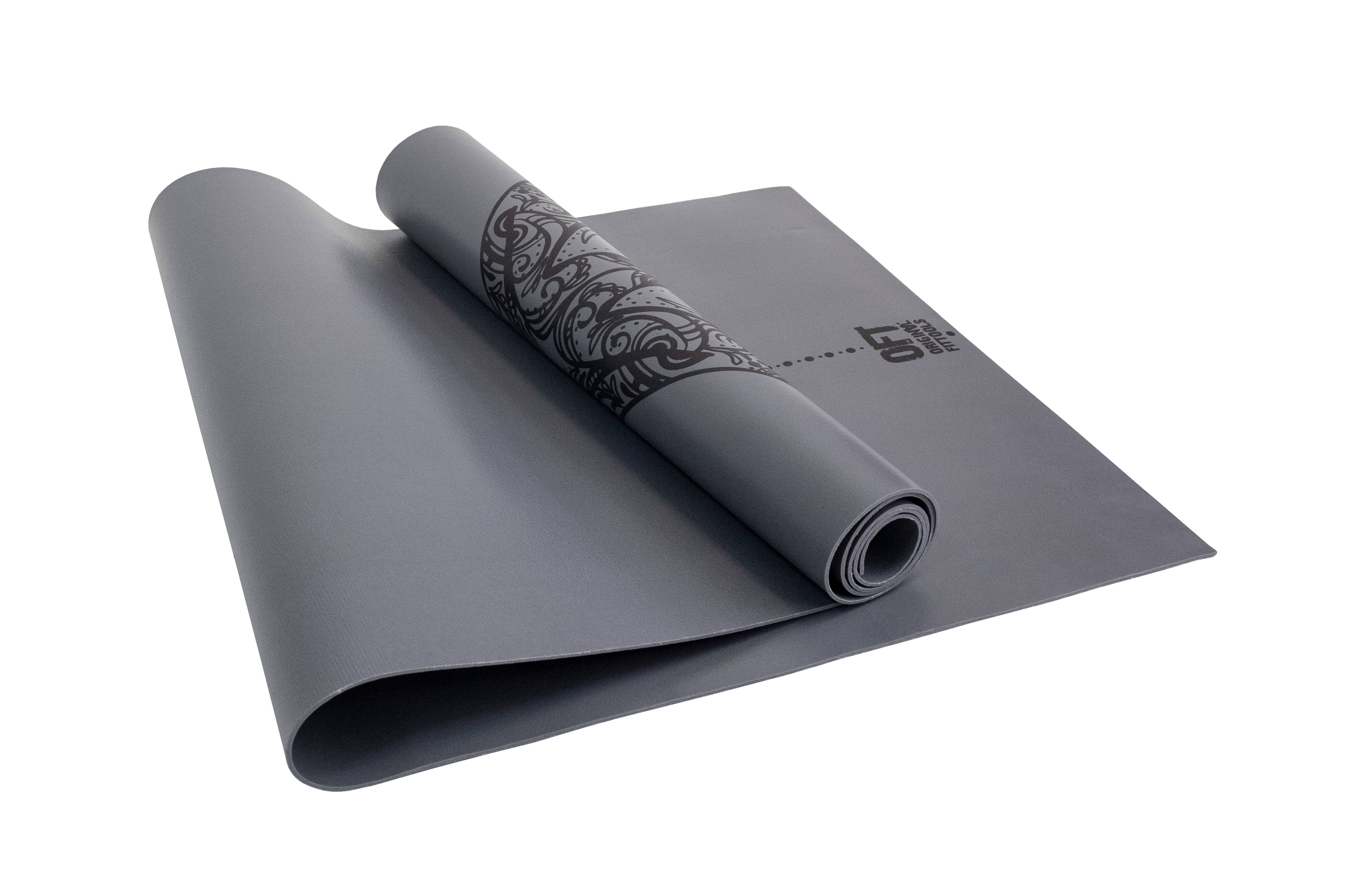 Коврик для йоги 2.5 мм серый в сумке с ремешком