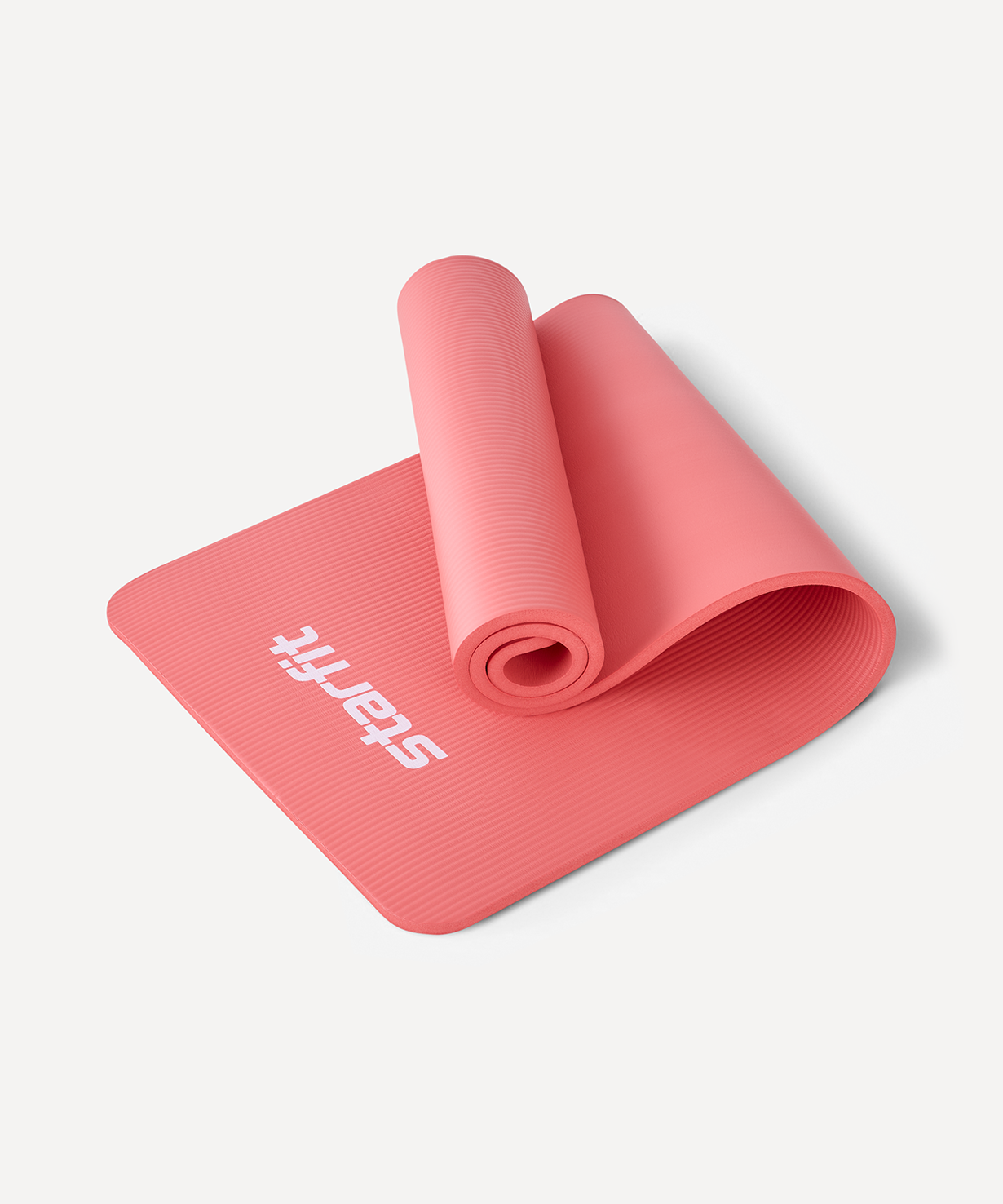 Коврик для йоги и фитнеса STARFIT FM-301, NBR, 183x61x1,5 см, коралловый