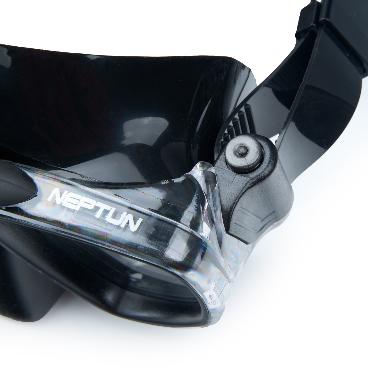 Маска для плав. Salvas Neptun Black, CA515N2TNSTH, закален.стекло, силикон, р. Senior, черный